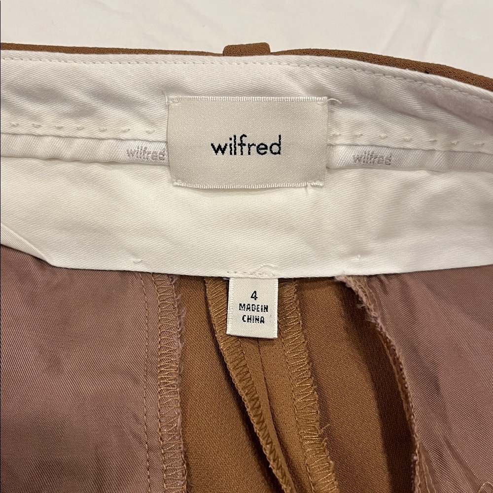Aritzia Wilfred Carrot Pant Camel Brown Pants size 4 - Picture 3 of 13